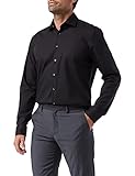 Seidensticker Herren Mens Regular Longsleeve Cotton Business Shirt, Schwarz(001000), 42 EU