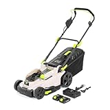 Murray Akku Rasenmäher 2x20V Li-Ion mit Induktionsmotor (2900/min) MU-BAT-LM37-KIT - 37 cm Schnittbreite, 35L Fangkorb, 6‑stufige Schnitthöhenverstellung - Mulchen, Rück‑ & Korbw