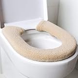 Baffect WC-Sitz Cover Dicker Kissen Pads antibakteriell Luxus Toiletten Warm WC Sitzbezüge Warm WC-Sitz Matte Super Warm Universal, beig