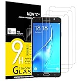 NEW'C 3 Stück, Panzer Schutz Glas für Samsung Galaxy J7 2016, Frei von Kratzern, 9H Härte, HD Displayschutzfolie, 0.33mm Ultra-klar, Ultrabeständig