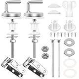 WC Sitz Befestigung 2 Stück Wc Sitz Scharniere Universal Edelstahl WC Sitz Ersatzteile Toilettensitz Behoben Schrauben WC-Sitz Befestigungs Set Zubehör für Toilettensitzschraub