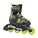 Rollerblade MICROBLADE SL, Inline-Skates Kinder Unisex, Fitness Inliner, Schwarz/Lime, 36.5-40.5