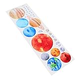 Vaguelly Bogen Mit Planeten Im Weltraum Selbstklebender Wandaufkleber Für Wohnzimmer Wandtattoo Für Kinderzimmer Faszinierende Planetendekoration Für U