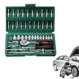 Akku-Schlagschrauber, Werkzeug für Fahrzeugreparaturen, Ergonomisches Akku-Ratscheset für Reifenwechsel, Kfz-Wartung, Bauarbeiten und Elektromontag