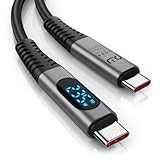 CSL - 1,5m USB 4 Kabel - Typ C Gen 3x2- mit Display - 240 Watt – 40 Gbit/s Datenkabel Ladekabel - 8k 60Hz – 4k 120 Hz - 3-fach Schirmung – Nylon-Ummantelung - kompatibel mit iPhone iPad Samsung Goog