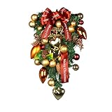 Tür Deko Neu Weihnachten Kranz Auf Den Gestellte Dekorationen Weihnachten Dekoration Anhänger Front Tür Dekoration Weihnachten (Green, 30x8x50cm)