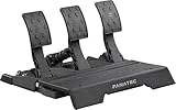 FANATEC CSL Elite Sim Racing Leistungsstarke Pedale v2 – 3-Pedal Set (Kupplung, Bremse, Gas), Plug-and-Play, Berührungslose Hall-Sensoren, RJ12/USB für PC, PS5, PS4, Xbox Series X|S, Xbox O