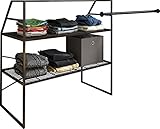 VCM Metall Kleiderschrank |offener Schrank | begehbarer |Dachschrägen Regal | Maße ca. B. 100 x H. 100 x T. 50 cm - D