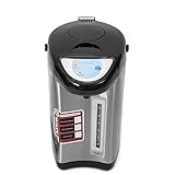 4 Liter Wasserspender - Edelstahl Heißwasserspender, Wasserkocher Thermoskanne Teekocher Thermopot, Heißwasser Spender (Schwarz)