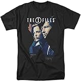 X-Files Horror Sci-Fi Thriller Tv Series Mulder&Scully X Agents Adult T-Shirt Black S