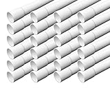 ARLI Installationsrohr M20 gemufft – 24m Kabelrohr starr PVC schwer entflammbar – Rohr 20mm für Aufputzinstallation W
