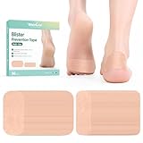 Welnove Blister Prevention Tape - Moleskin Pads for Blisters - 96 Count Blister Bandages - Moleskin Tape for Feet, Toes, Fingers, Heel - 2 S