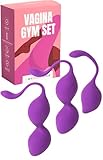 MySecretCase Beckenbodentrainer Liebeskugeln für die Frau - Sexspielzeug für Frauen, Kegel Training, Blasenschwäche Beckenboden Trainingsgerät, Single sex, Anfänger Geisha Ei, Vaginal Orgasmus (Lila)