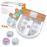 Beurer FB 65 Wellness Fußsprudelbad mit Wasserheizung und zuschaltbarer Beleuchtung, integrierte rotierende Pedikürestation, entspannte Vibrations- und Sprudelmassag