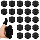 COYUN 20 Stück Schlauchförmiger Fingerschützer Atmungsaktiv Finger Bob Fingerkuppenschutz Dehnbar Baumwolle Fingerlinge Fingerpflaster-Schw