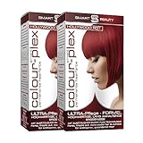 Smart Beauty permanente Hollywood rote Haarfarbe (2er Pack) | ohne PPD | 100% vegane Rezeptur, ohne Tierversuche | Mit Smart Plex Anti-Haarbruch-Technologie für Schutz und Kräftigung des H