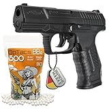 Set Airsoft Pistole Walther P99 Federdruck Softair Waffe 0,5 Joule 6 mm inkl. 2 Magazinen & 600 Premium Bio BB's 0,20g M