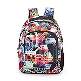 Comix Wave Schulrucksack für Kinder und Jungen, mit großen Fächern, Fronttasche, Reißverschluss und verstellbaren Schultergurten, 32 x 43 x 23 cm, 31