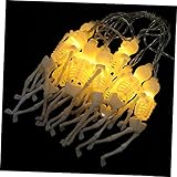 jojofuny Halloween LED Lichterkette Skelett Leds Transparent Dekorative Halloween Deko Lampe für Innen Außen Gruselige Partybeleuchtung für Garten Terrasse und W