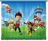 AG Design Paw Patrol unter Wasser, Vorhänge für Kinderzimmer, 2 Teile, Mehrfarbig, 180 x 160