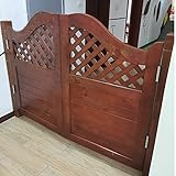 Pendeltür aus Massivholz, rustikaler Stil, für Café und Garten, inklusive Scharnieren, anpassbare Größe für Bar, Küche, Laden, Eingang, Außenzaun, Tor und Salon-Trennwand, Butler-Tür für Schwing