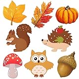 24 Stück Herbst Deko zum Aufhängen,Dekoanhänger Holzdeko,Holz Herbst Dekoration,Holz Anhänger Fensterdeko,Herbstdeko Fenster Hängend,Hängend Ornament Bunte Deko für Thanksgiving