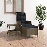 Rantry 2-TLG. Gartenlounge Set mit Auflagen Sitzgruppe Gartensofa Gartenmöbel Set Gartenlounge Sitzgarnitur Gartengarnitur Möbel Balkonmöbel Loungemöbel Poly Rattan B