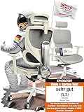CLOUVOU MasterSeat Bürostuhl Ergonomisch [TESTSIEGER] Schreibtischstuhl 100% individuell einstellbar | Büro Stuhl & Gaming Stuhl | Computerstuhl Home Office Chair Ergonomic | Drehstuhl 150 kg