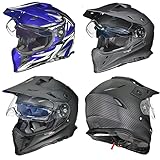 RX-967 Crosshelm Integralhelm Quad Cross Enduro Motocross Offroad Helm rueger, Größe:XL (61-62), Farbe:Blau V/RC